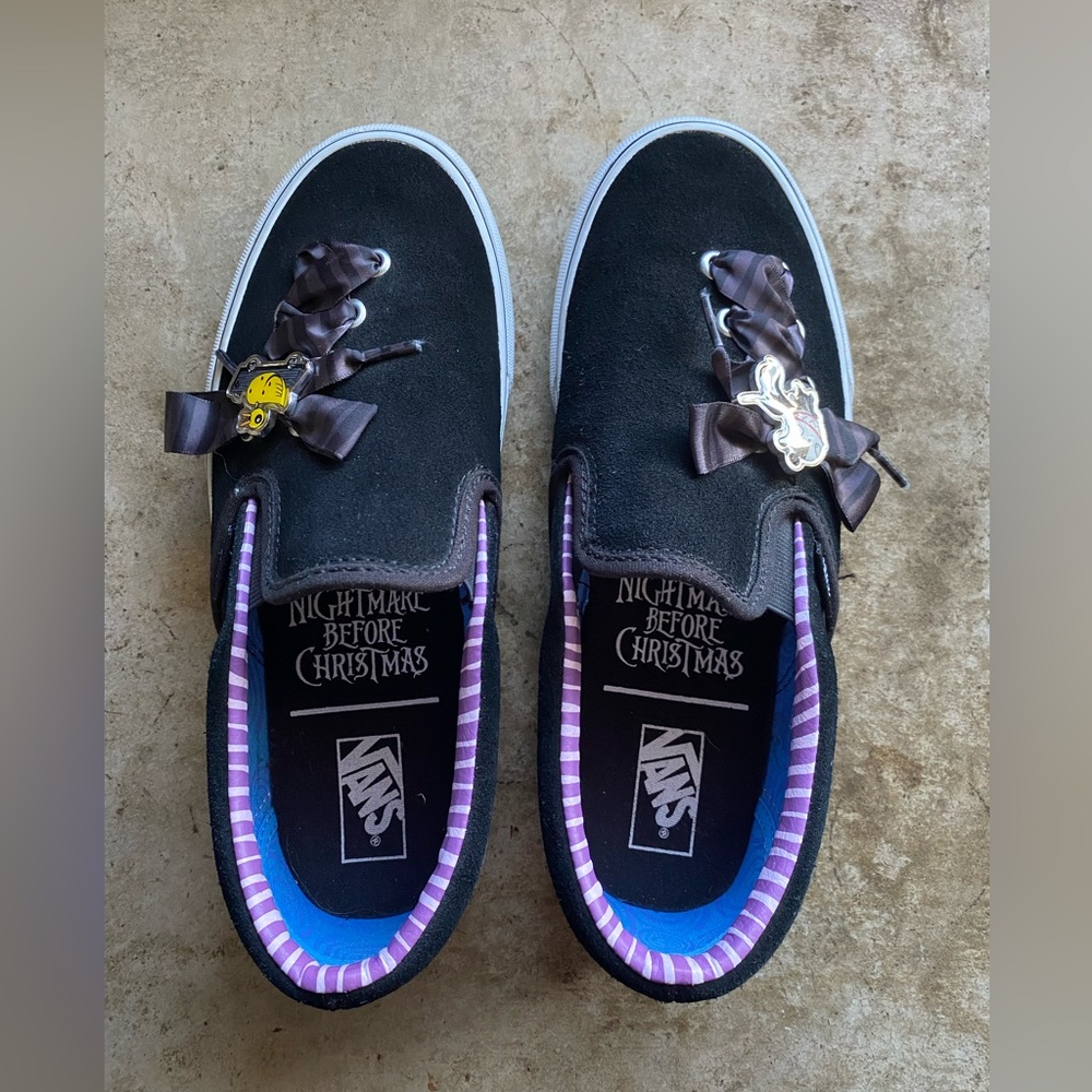 Vans x Disney’s The Nightmare Before Christmas slip-ons. Women’s size 8.